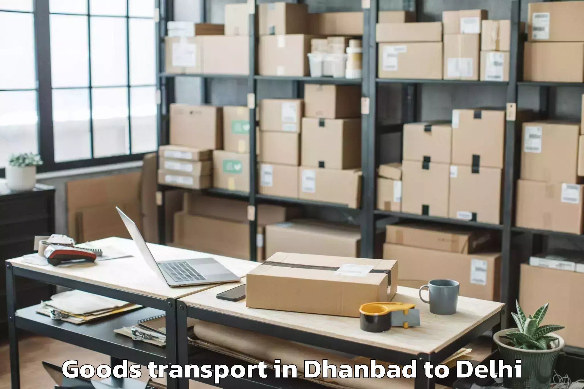 Reliable Dhanbad to Civil Lines Goods Transport